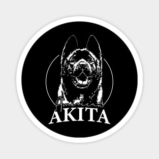 Funny Proud American Akita dog portrait gift present Magnet